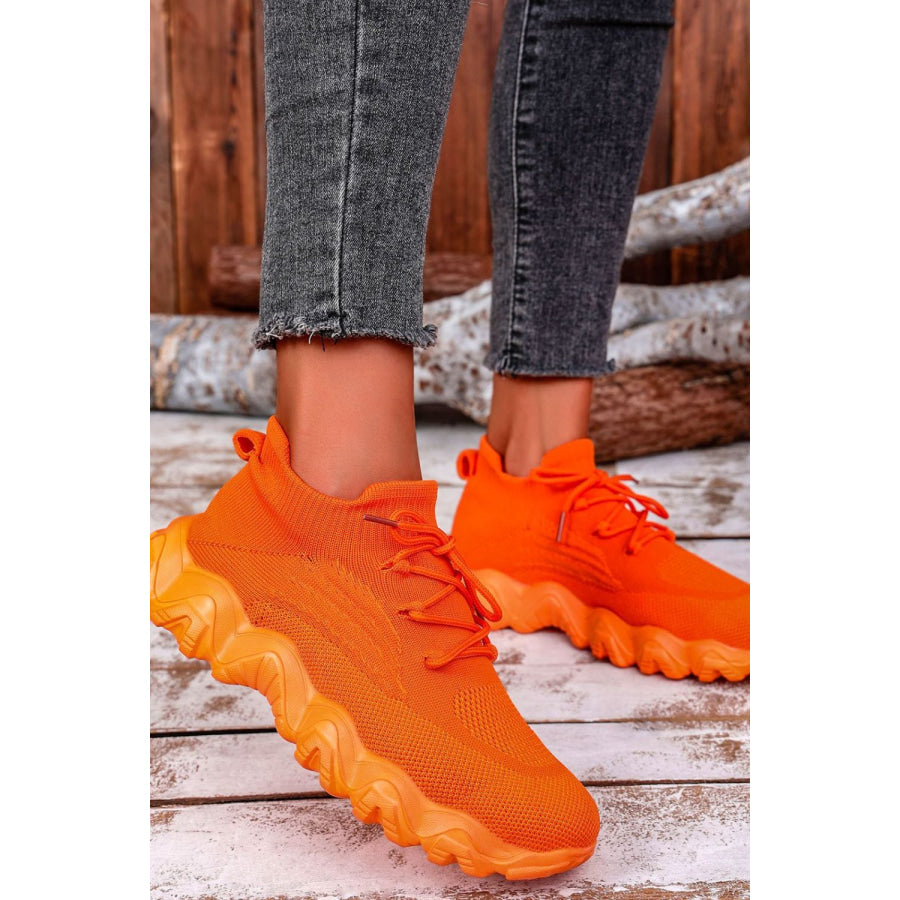 Mesh Lace-Up Round Toe Athletic Apparel and Accessories