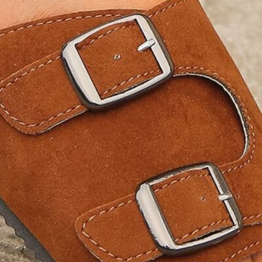 Metal Buckle Open Toe Sandals Apparel and Accessories