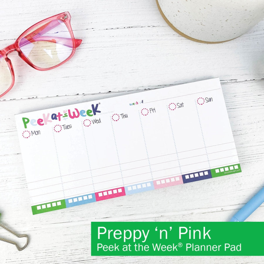 MINI Peek at the Week® Planner Pad Preppy ’n’ Pink Pads