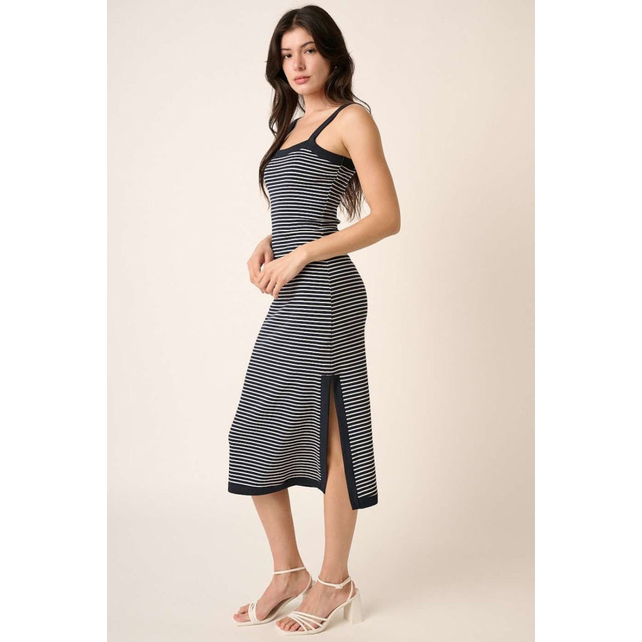 Mittoshop Contrast Striped Midi Cami Dress Apparel and Accessories