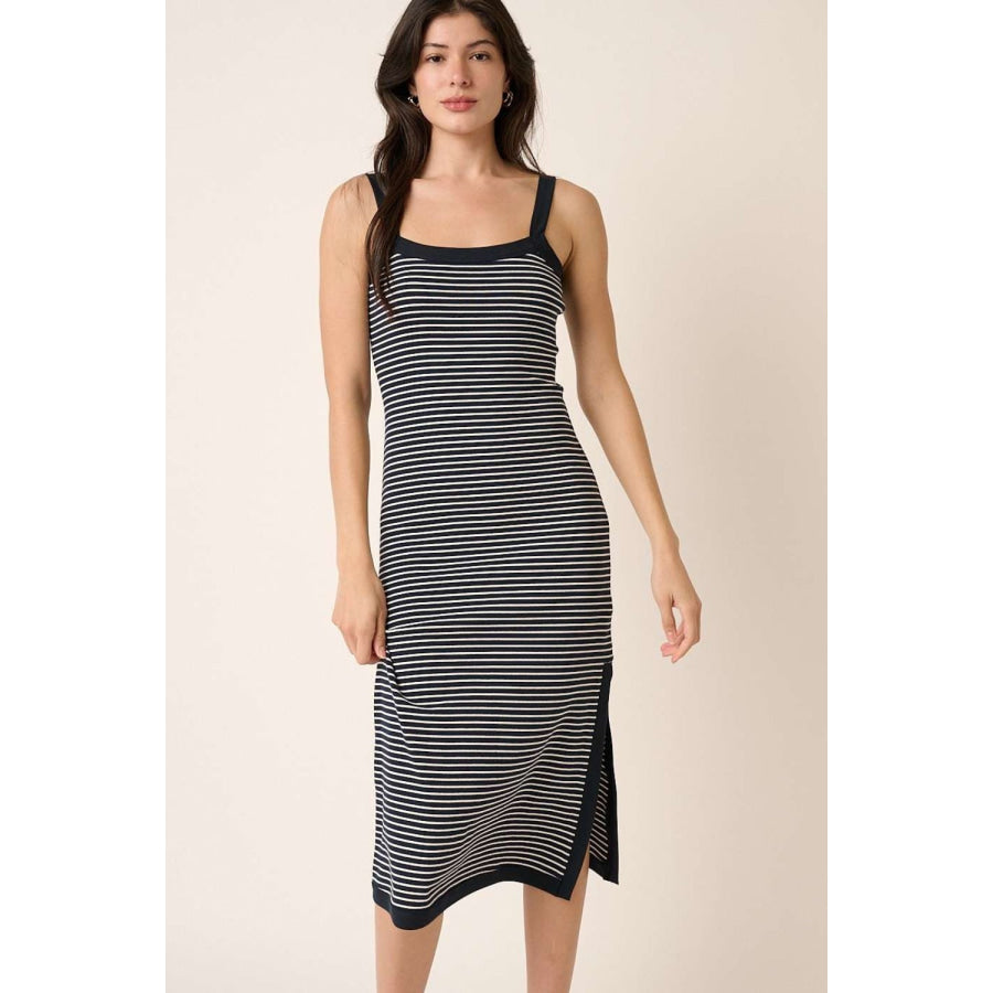 Mittoshop Contrast Striped Midi Cami Dress Striped / S Apparel and Accessories