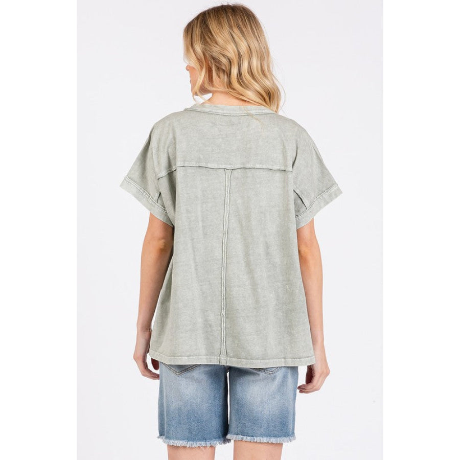 Mittoshop PEACE Round Neck Short Sleeve T-Shirt Apparel and Accessories