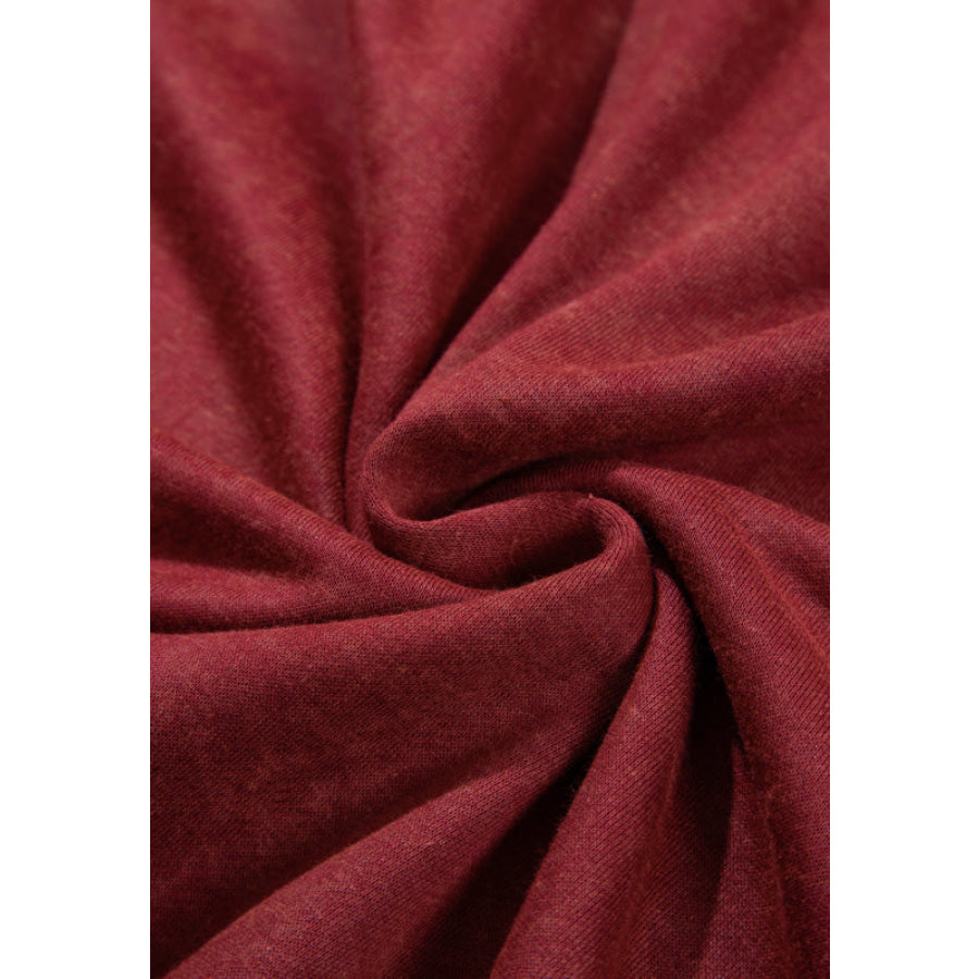 Mock Neck Dropped Shoulder Sweatshirt Apparel and Accessories