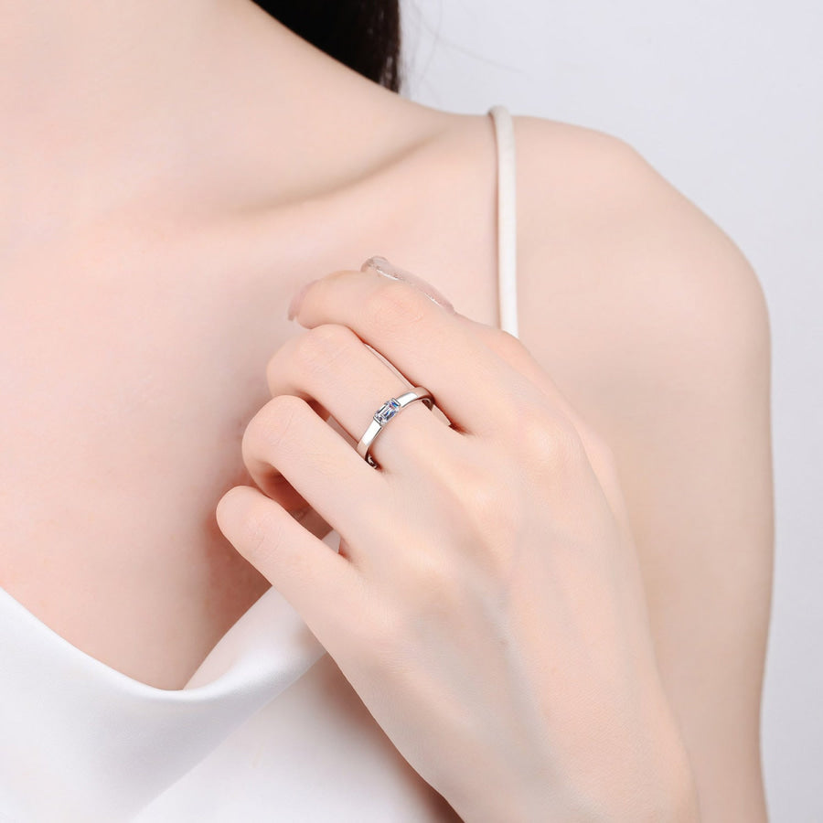 Moissanite 925 Sterling Silver Ring Apparel and Accessories