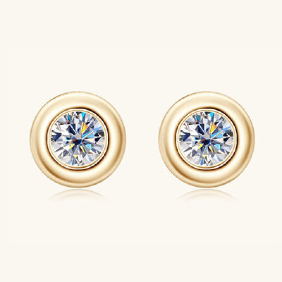Moissanite 925 Sterling Silver Stud Earrings Apparel and Accessories