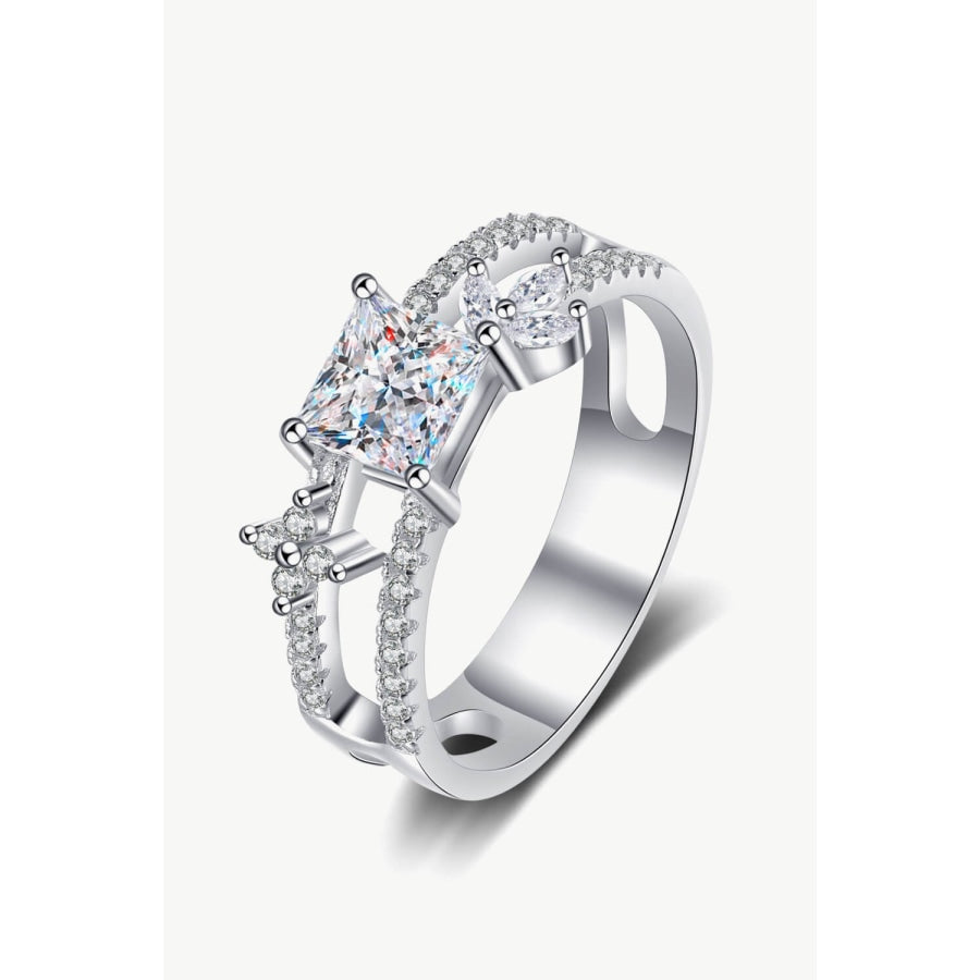 Moissanite Double Layered Ring