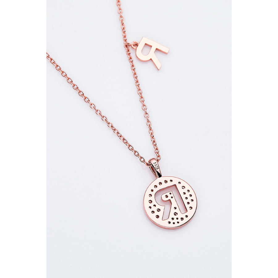 Moissanite K to T Pendant Necklace