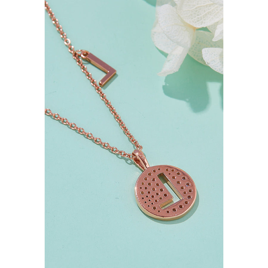 Moissanite K to T Pendant Necklace