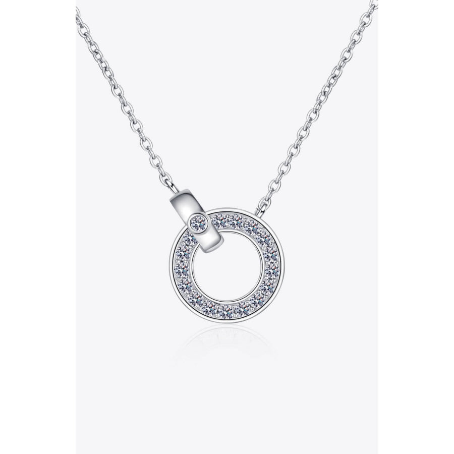 Moissanite Pendant Rhodium-Plated Necklace Silver / One Size