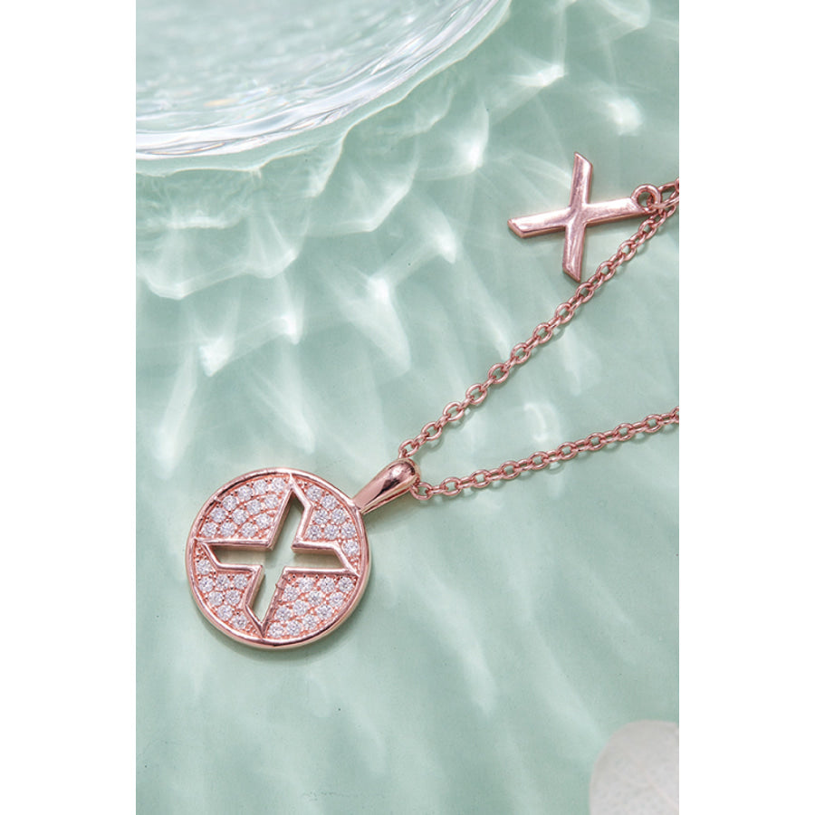 Moissanite U to Z Pendant Necklace