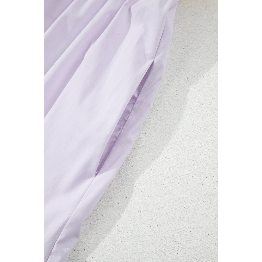 Multicolour Colorblock Self-tie Straps High Waist Flowy Maxi Dress with Pockets Dresses/Maxi Dresses