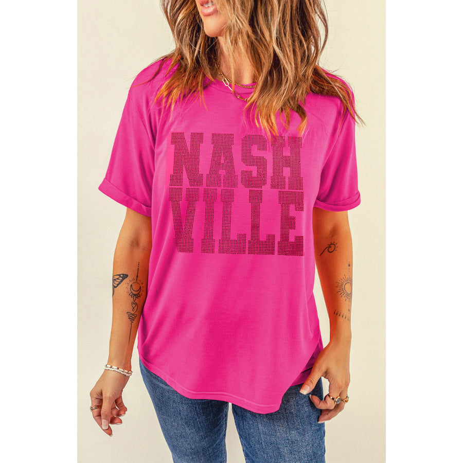 NASHVILLE Round Neck Short Sleeve T-Shirt Apparel and Accessories