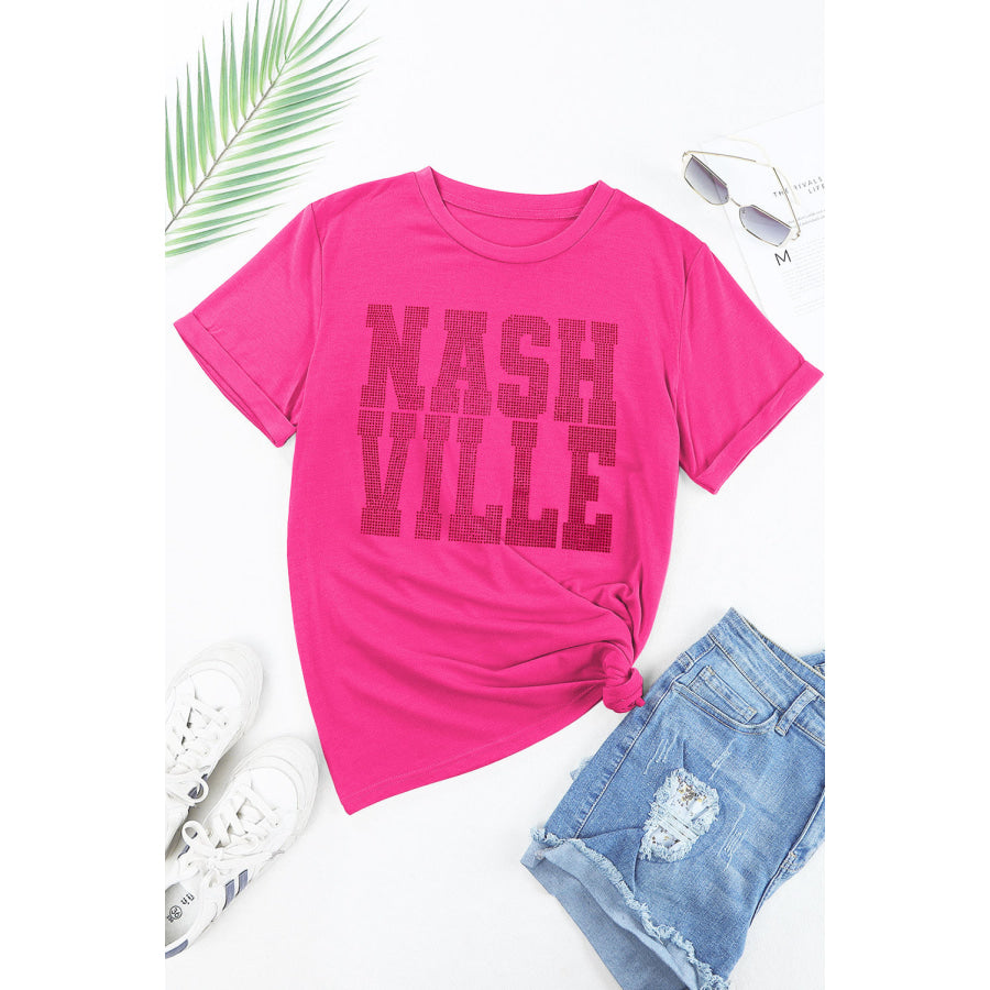 NASHVILLE Round Neck Short Sleeve T-Shirt Apparel and Accessories