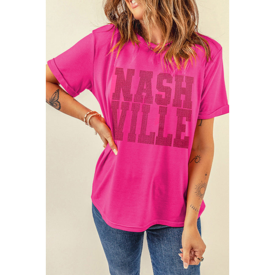 NASHVILLE Round Neck Short Sleeve T-Shirt Apparel and Accessories