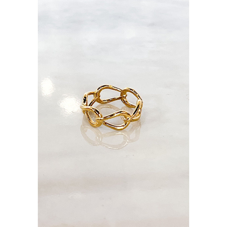 Natural Elements Gold Chunky Link Ring WS 630 Jewelry