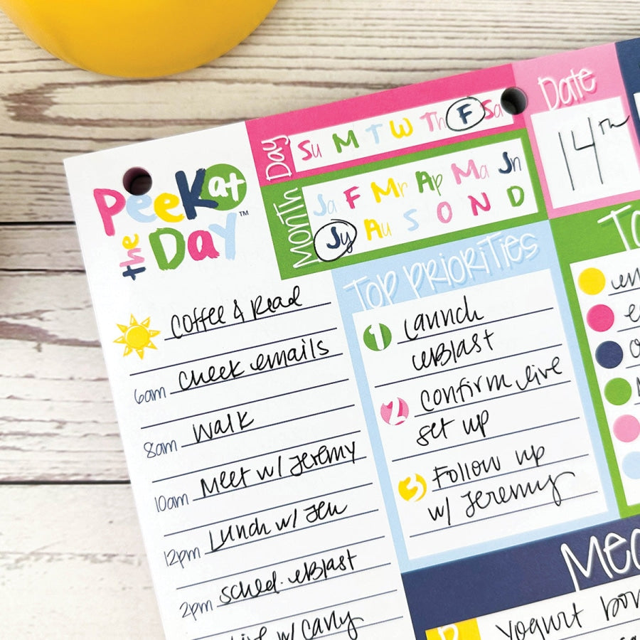 NEW! Peek at the Day™ Daily Planner Pad | All Bright & Cheery Pads