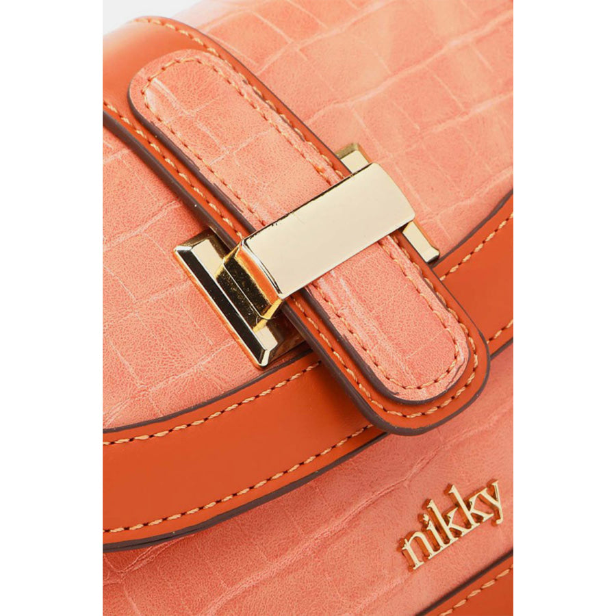 Nicole Lee USA Croc Embossed Crossbody Bag Apparel and Accessories