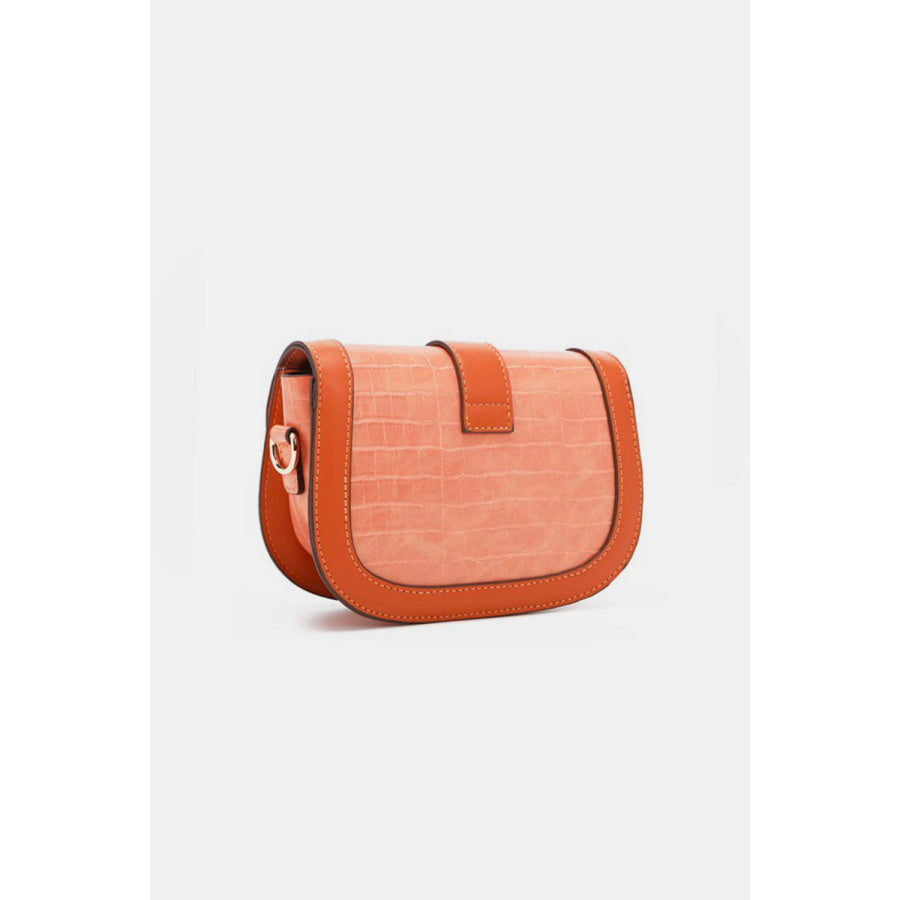 Nicole Lee USA Croc Embossed Crossbody Bag Apparel and Accessories