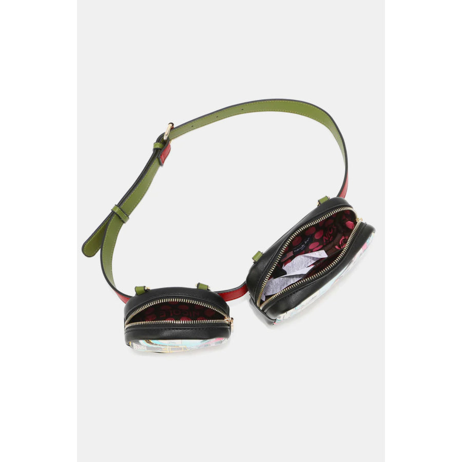 Nicole Lee USA Double Pouch Fanny Pack Apparel and Accessories