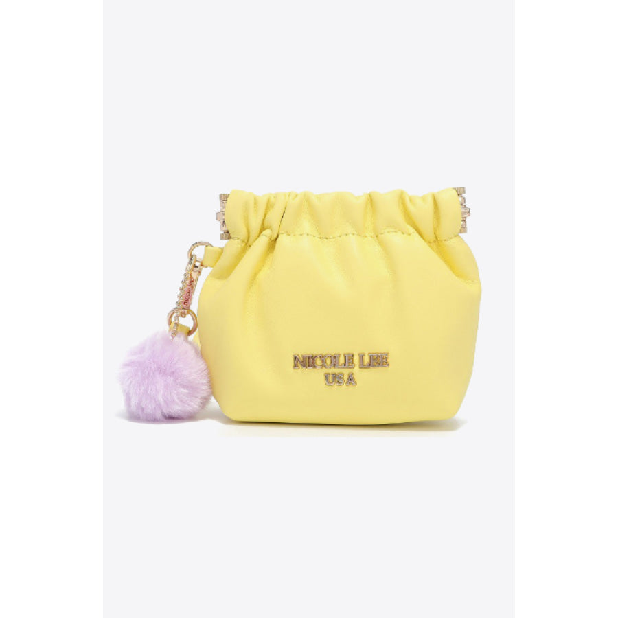 Nicole Lee USA Faux Leather Pouch Banana Yellow / One Size