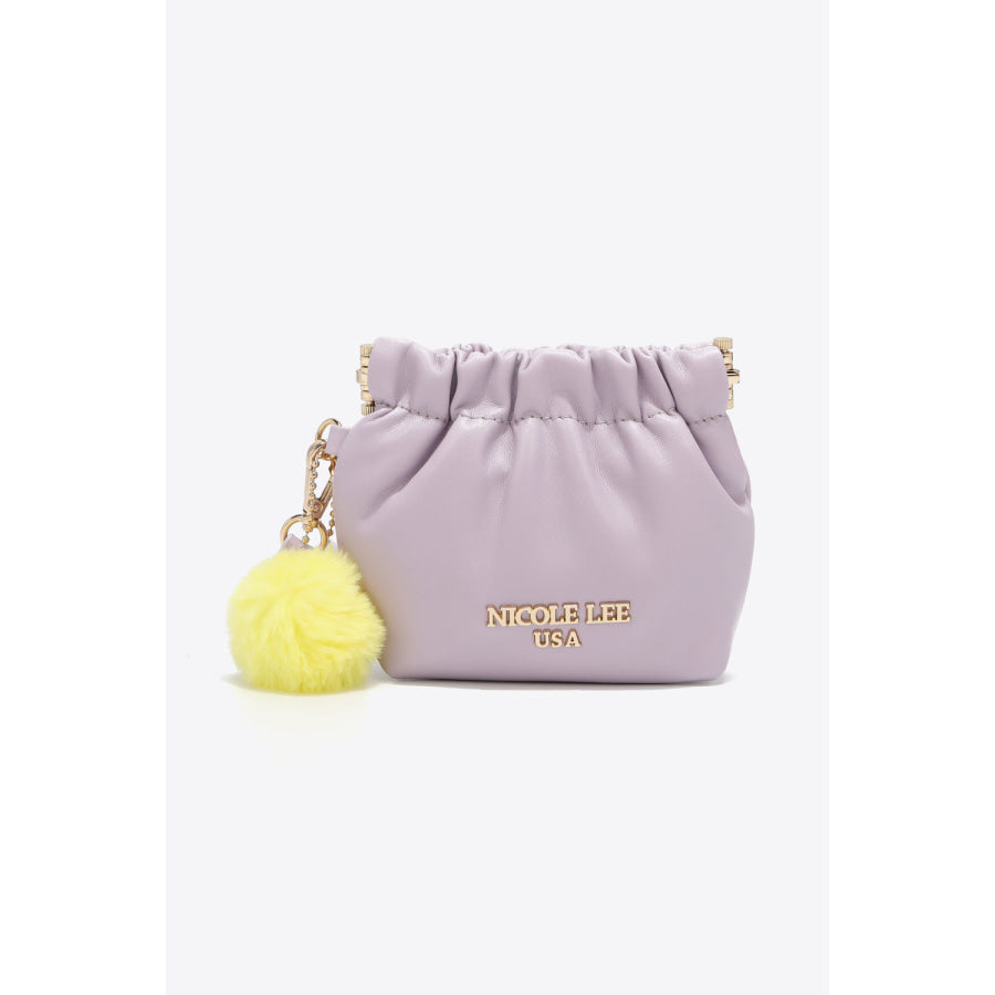Nicole Lee USA Faux Leather Pouch Lavender / One Size