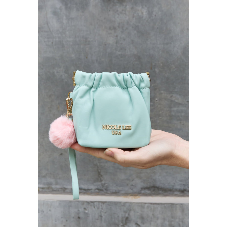 Nicole Lee USA Faux Leather Pouch Soft Mint / One Size