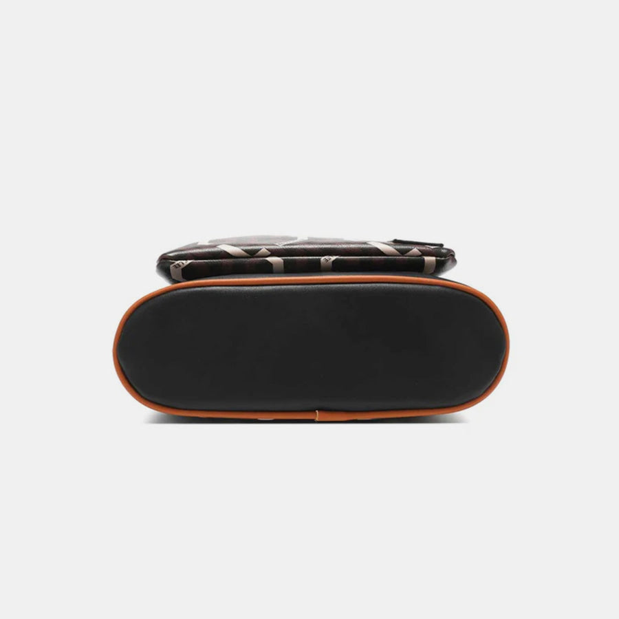 Nicole Lee USA Geometric Pattern Crossbody Bag Black / One Size Apparel and Accessories