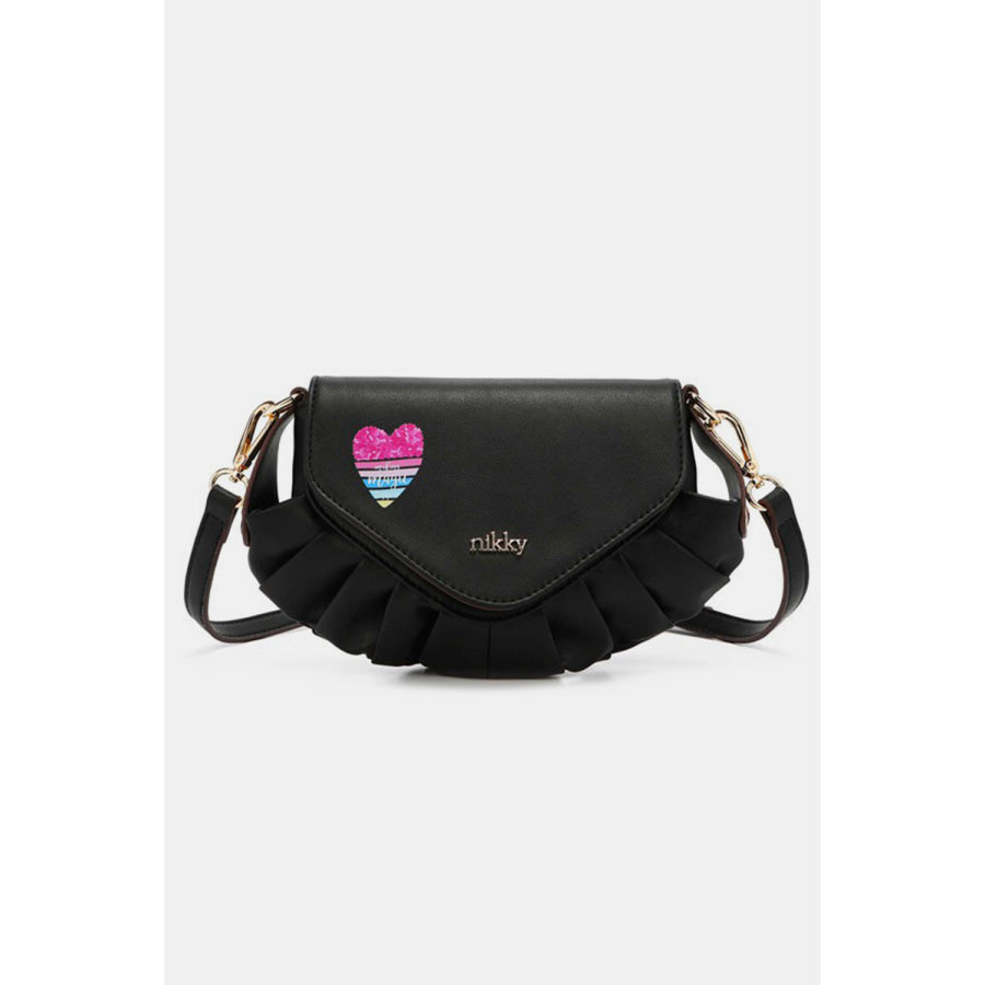 Nicole Lee USA Graphic Crossbody Bag Black / One Size Apparel and Accessories