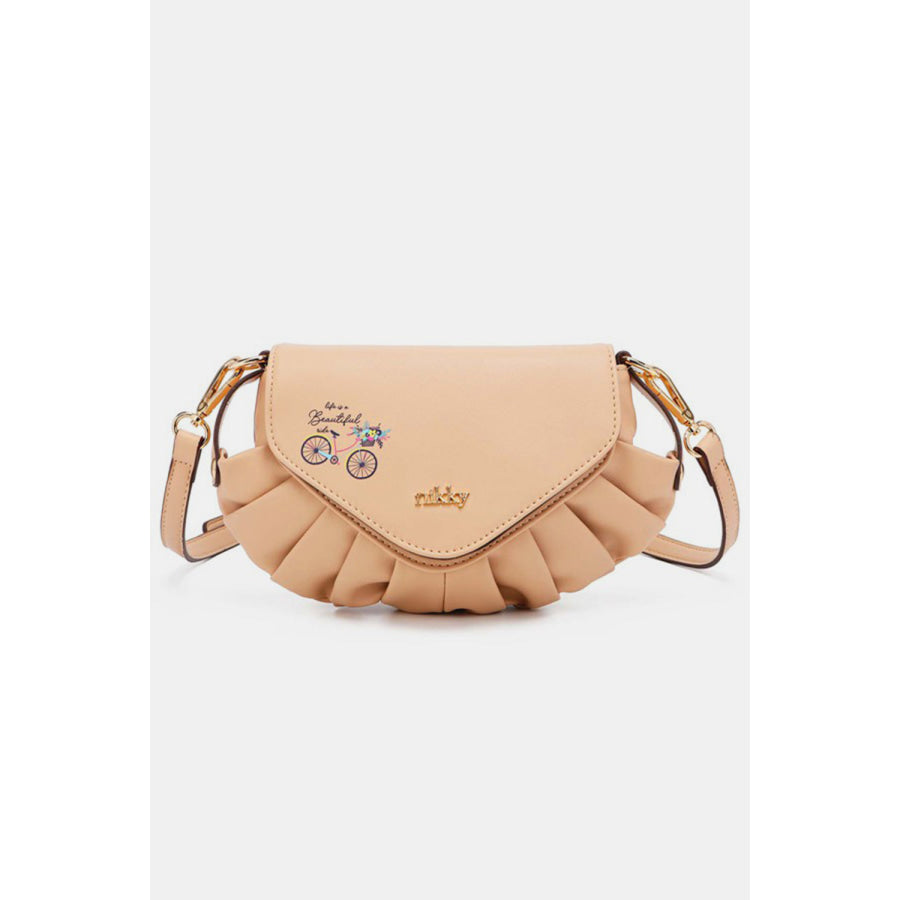 Nicole Lee USA Graphic Crossbody Bag Soft Peach / One Size Apparel and Accessories