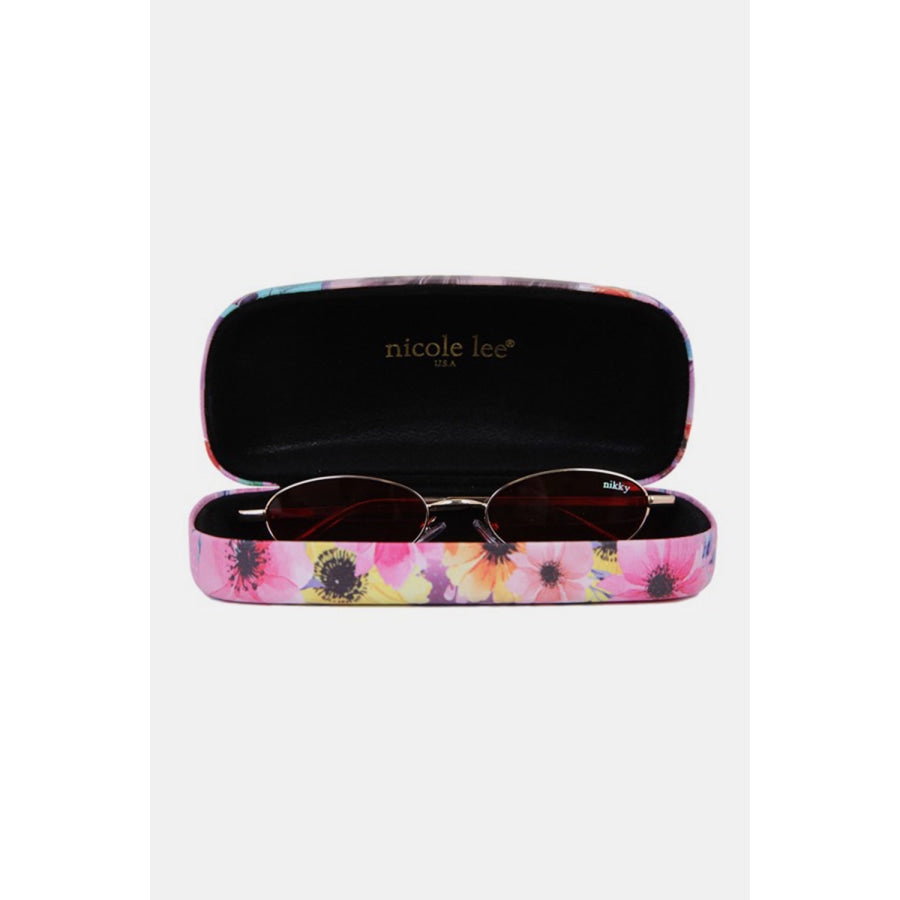 Nicole Lee USA Metal Frame Finley Oval Sunglasses Apparel and Accessories