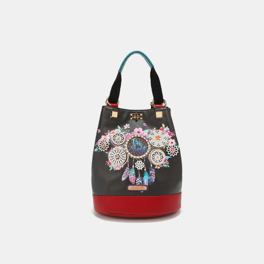 Nicole Lee USA Multifunctional Bucket Bag Backpack Dream of all colors / One Size Apparel and Accessories