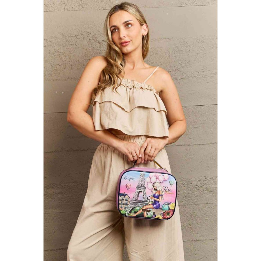 Nicole Lee USA Printed Handbag with Three Pouches Handbags