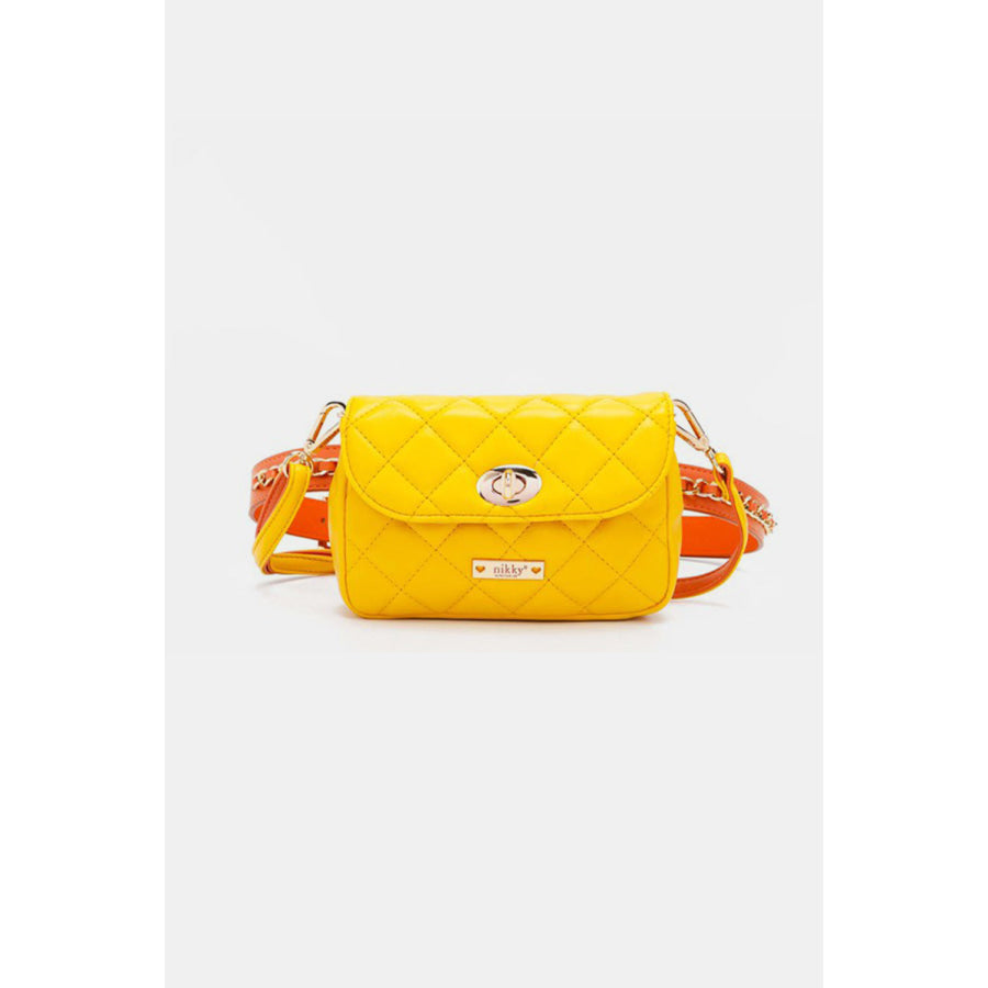 Nicole Lee USA Quilted Fanny Pack Yellow / One Size Apparel and Accessories