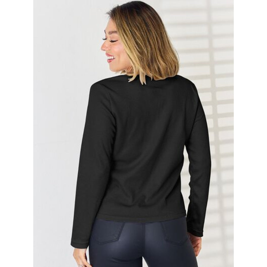Notched Long Sleeve T - Shirt Apparel and Accessories