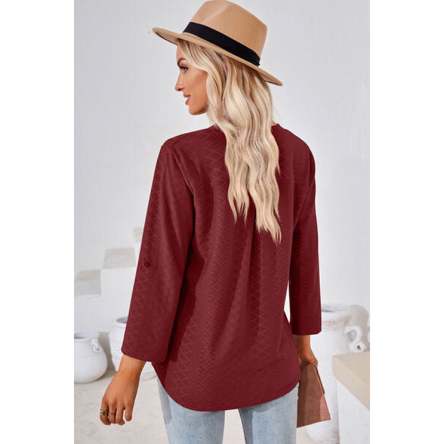 Notched Roll - Tab Sleeve T - Shirt Apparel and Accessories