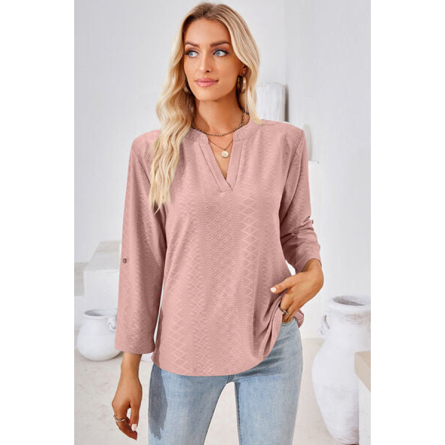 Notched Roll - Tab Sleeve T - Shirt Apparel and Accessories