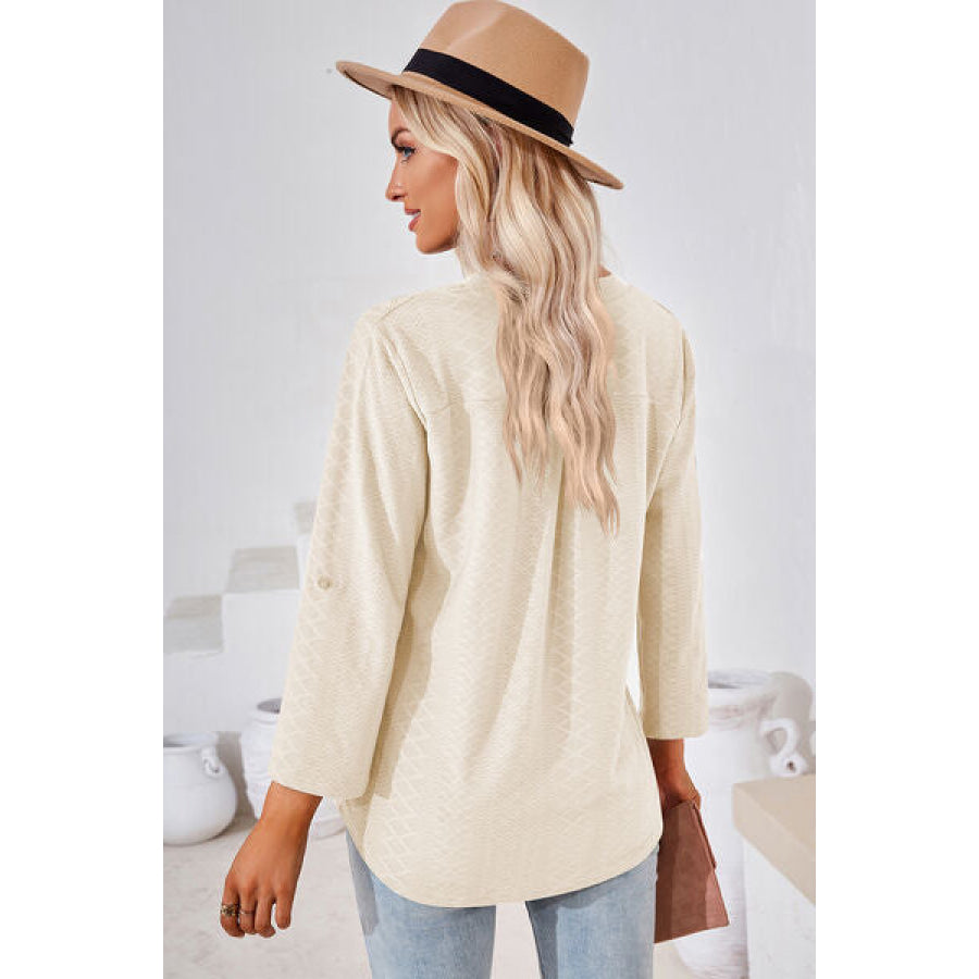 Notched Roll - Tab Sleeve T - Shirt Apparel and Accessories