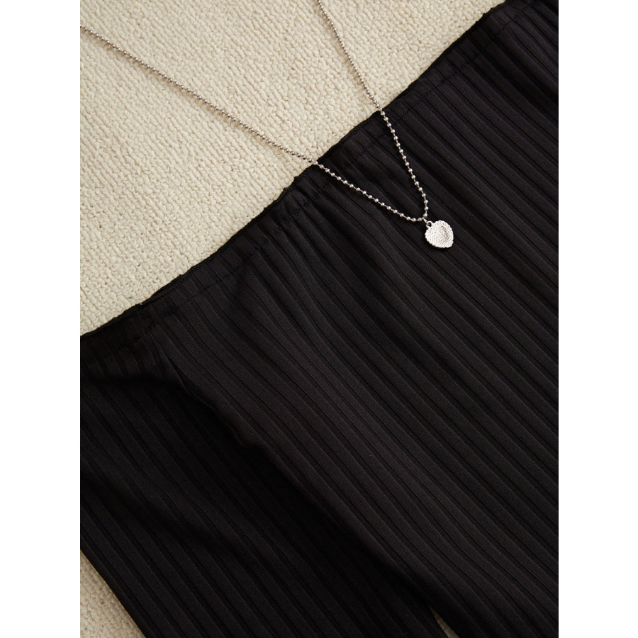 Off-Shoulder Long Sleeve Top and Houndstooth Skirt Set Apparel and Accessories