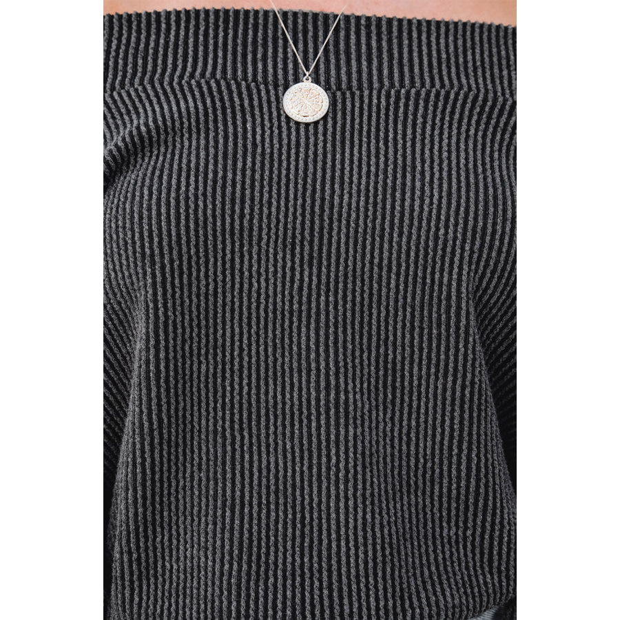 Off-Shoulder Long Sleeve Top Apparel and Accessories