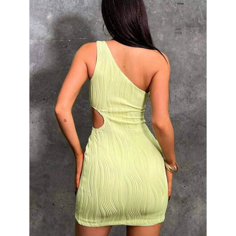 One Shoulder Cutout Mini Dress Clothing