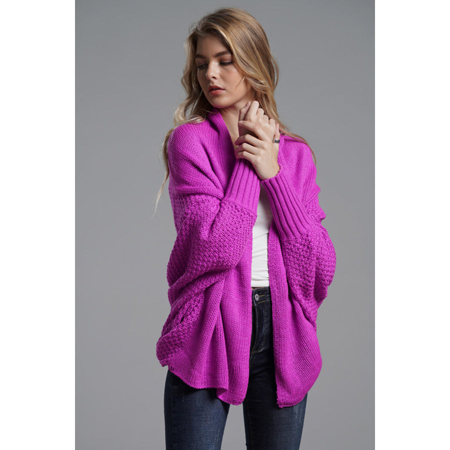 Open Front Batwing Sleeve Cardigan Apparel and Accessories