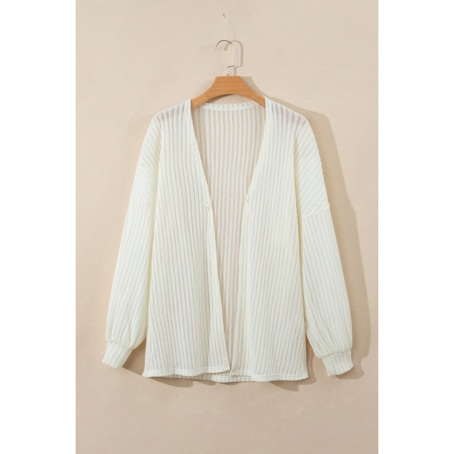 Open Front Long Sleeve Cardigan Apparel and Accessories