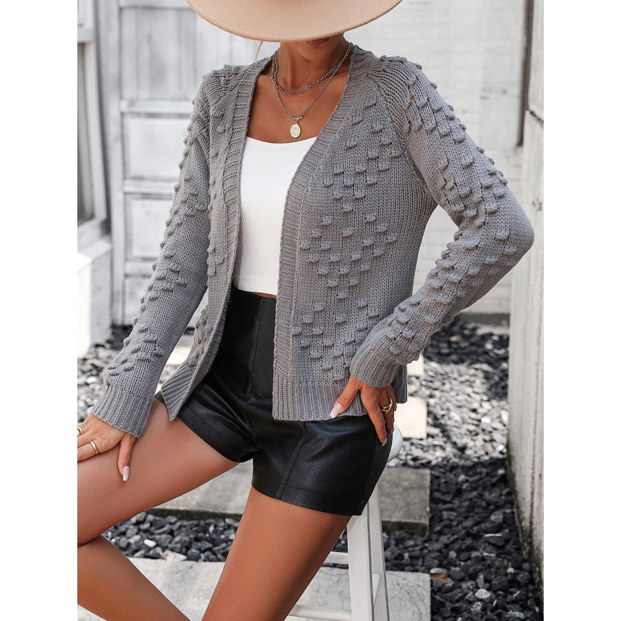 Open Front Long Sleeve Cardigan