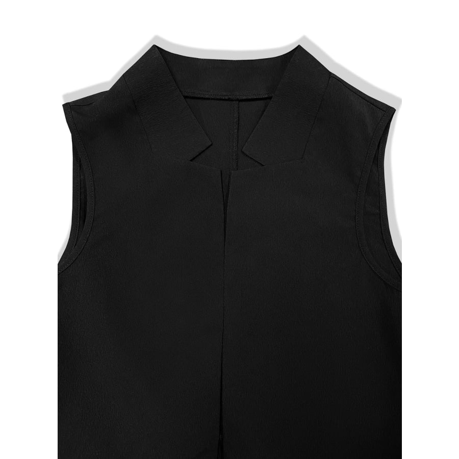 Open Front Vest Coat Black / S Apparel and Accessories