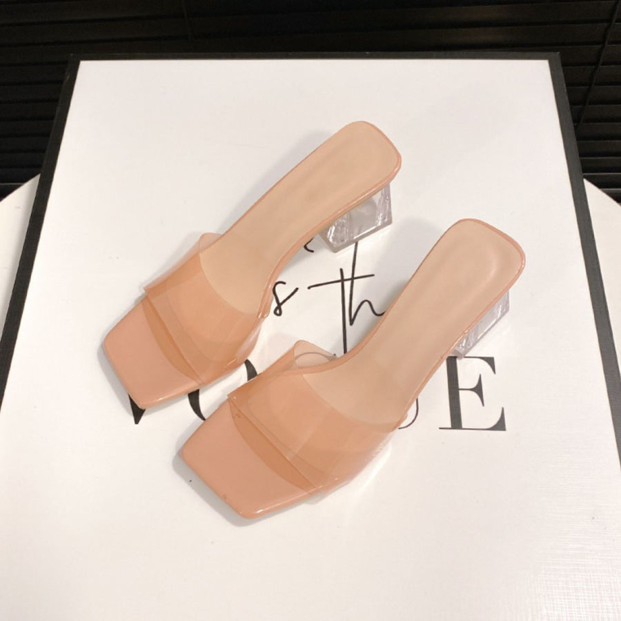 Open Toe Block Heel Sandals Apparel and Accessories