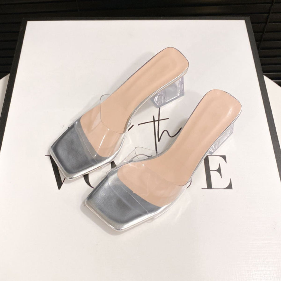 Open Toe Block Heel Sandals Apparel and Accessories