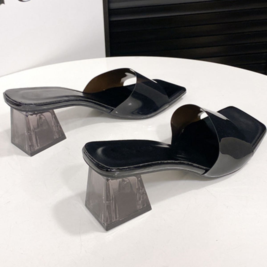 Open Toe Block Heel Sandals Apparel and Accessories