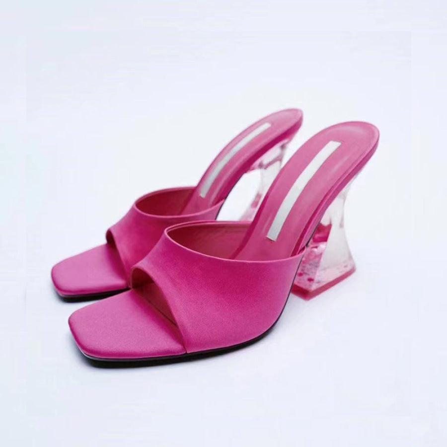 Open Toe High Heel Sandals Hot Pink / 36(US5) Apparel and Accessories