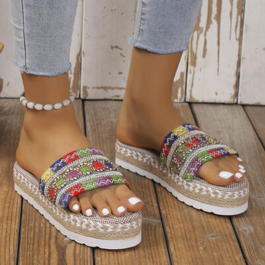 Open Toe Platform Sandals Multicolor / 35(US4) Apparel and Accessories