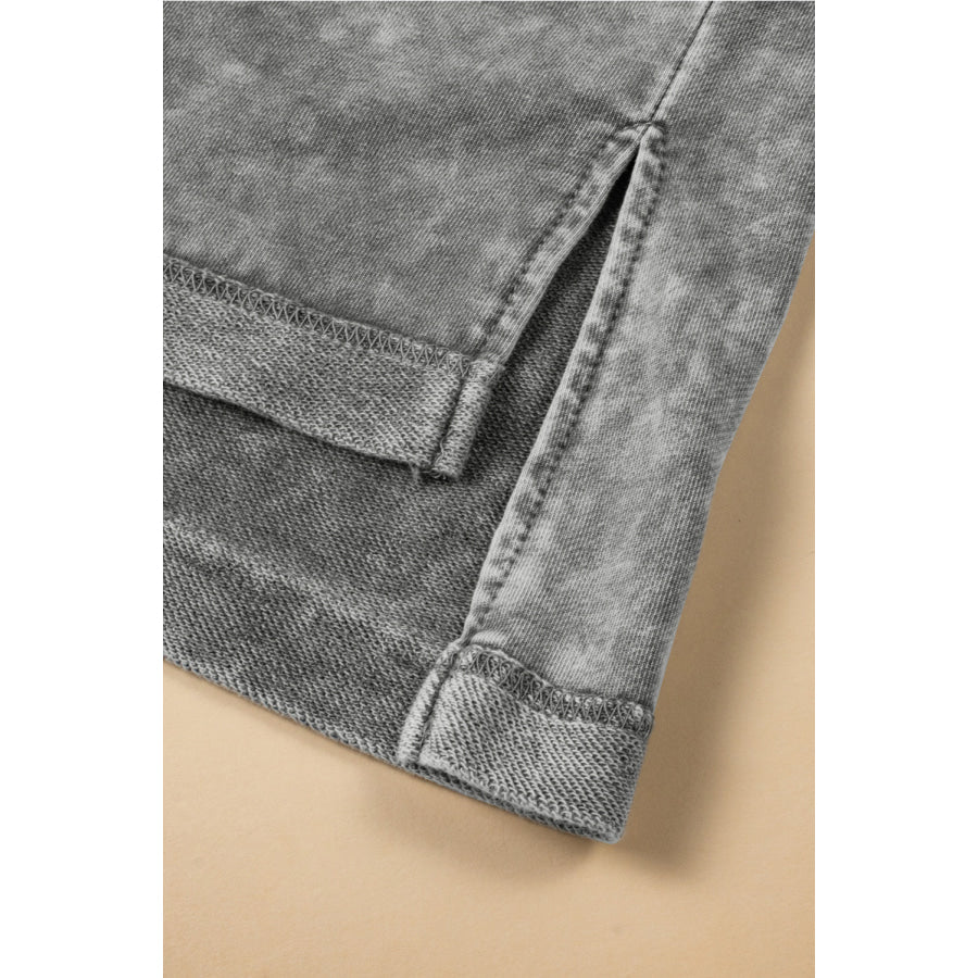 Orchid Petal Mineral Wash Drop Sleeve Patchwork Plus Tee Plus Size/Plus Size Tops/Plus Size Tops & Tees